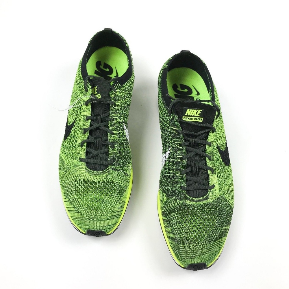 NEW NIKE Flyknit Racer Running Shoes in Volt - Picture 4 of 7